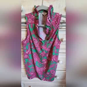 Crown & Ivy Paisley Print Sleeveless Top